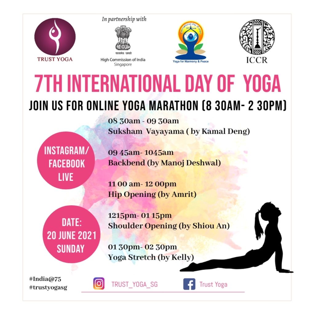 2021 International Yoga Day Marathon program (20 June 2021) - Trust ...